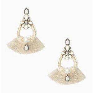 Stella & Dot Audrey Fringe Statement Earrings 2 in 1